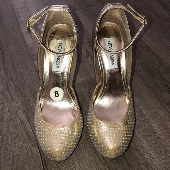 Champagne gold rhinestone pumps - Picture 6 of 6